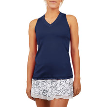 Load image into Gallery viewer, Sofibella UV Colors Racerback Wmns Tennis Tank Top - Navy/2X
 - 10