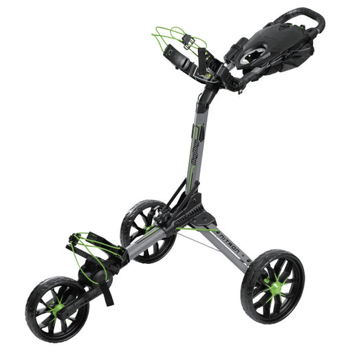 Bag Boy Nitron Auto-Open Pushcart - Grey/Lime