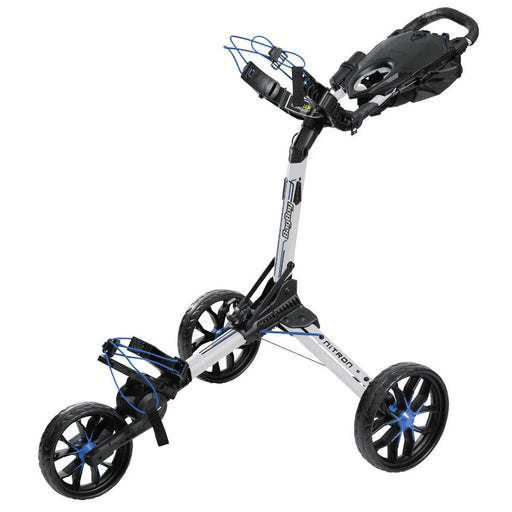 Bag Boy Nitron Auto-Open Pushcart - White/Cobalt