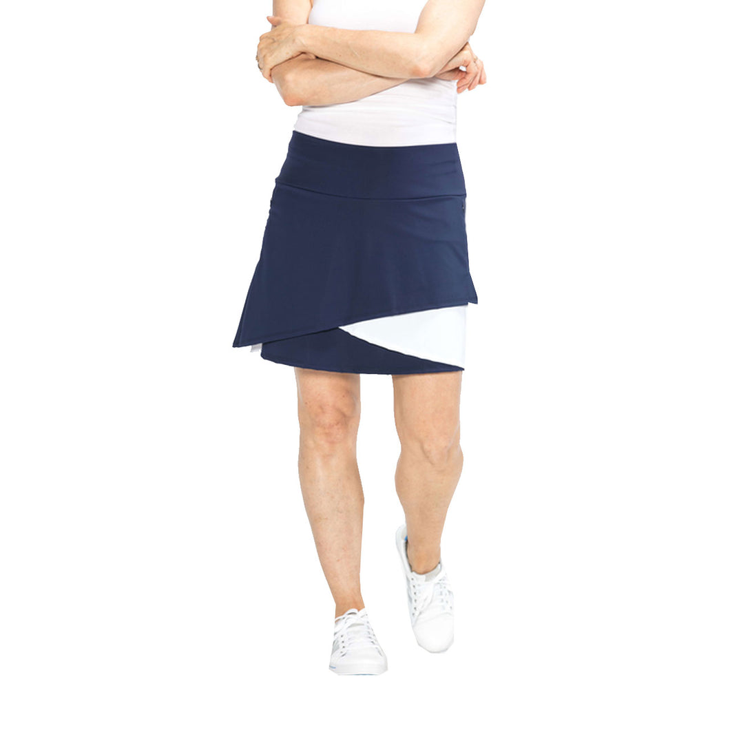 Kinona Wrap It Up 18.25in Womens Golf Skort - NAVY BLUE 224/XL