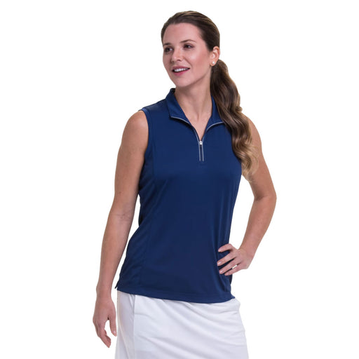 EP New York Convertible Mock Zip Womens Golf Polo - INKY 4060/XL