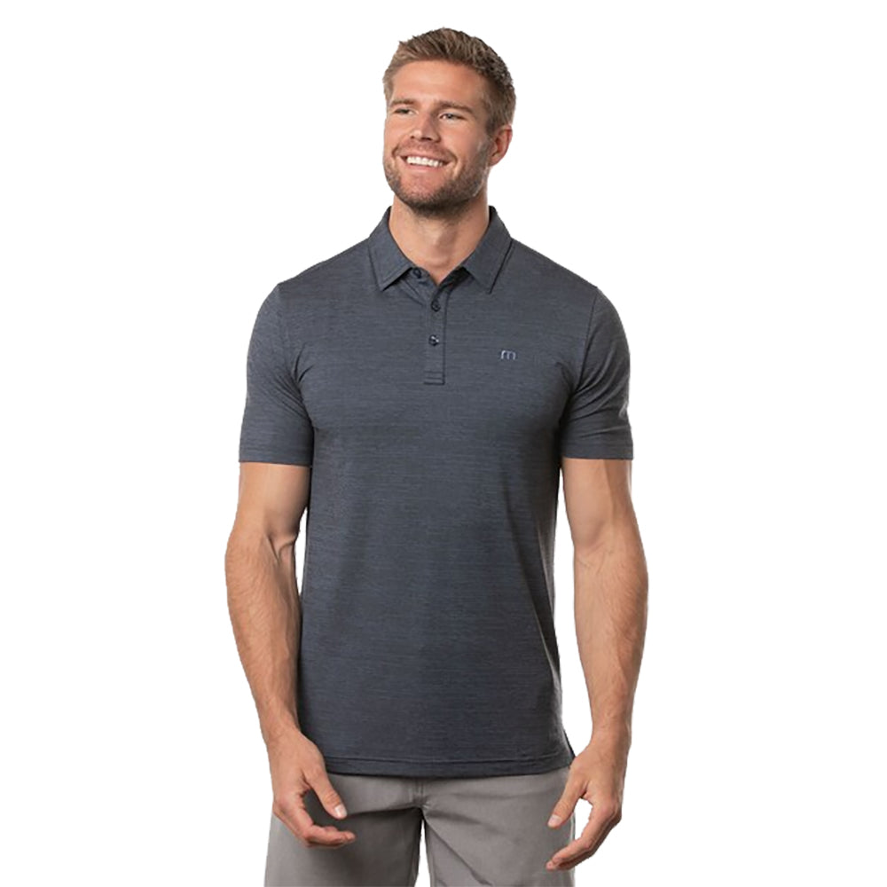 TravisMathew The Heater Mens Golf Polo - Vintage Indigo/XXL