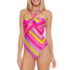 Trina Turk Waltz Bandeau One Piece Multi Womens Swimsuit