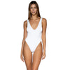 B Swim X Elizabeth Turner Kat Optic White One Piece Womens Swimsuit