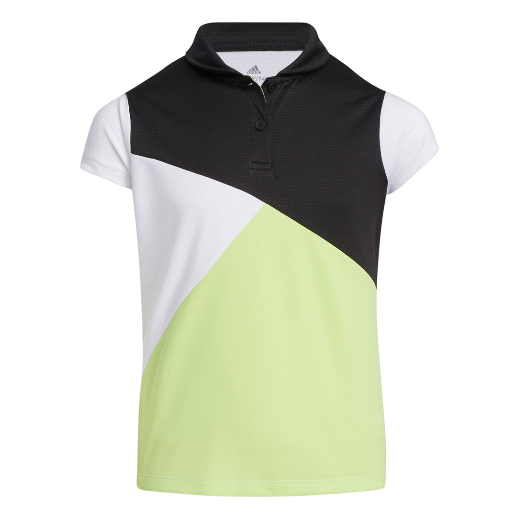 Adidas Heat.Rdy Black Girls Golf Polo - Black/L