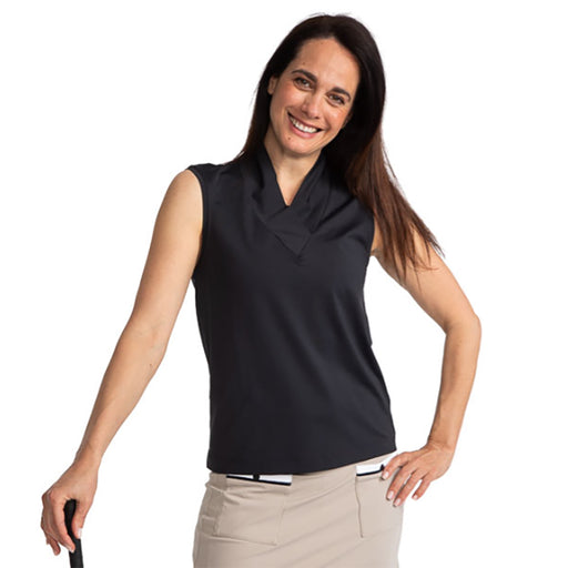 Kinona Light and Lovely Women Sleeveless Golf Polo - BLACK 111/L