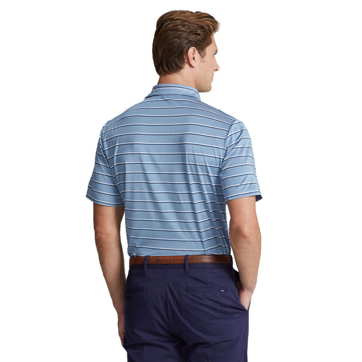 RLX Ralph Lauren Ltwt Af Channel Blu Men Golf Polo