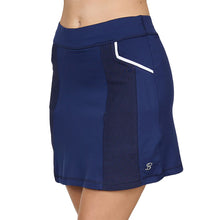 Load image into Gallery viewer, Sofibella 17 in UV Staples Womens Golf Skort - Navy/2X
 - 4