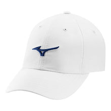 Load image into Gallery viewer, Mizuno Tour Adjustable Lightweight Golf Hat - White/Cobalt/One Size
 - 8