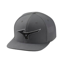 Load image into Gallery viewer, Mizuno Tour Flat Snapback Golf Hat - Dark Charcoal/One Size
 - 2