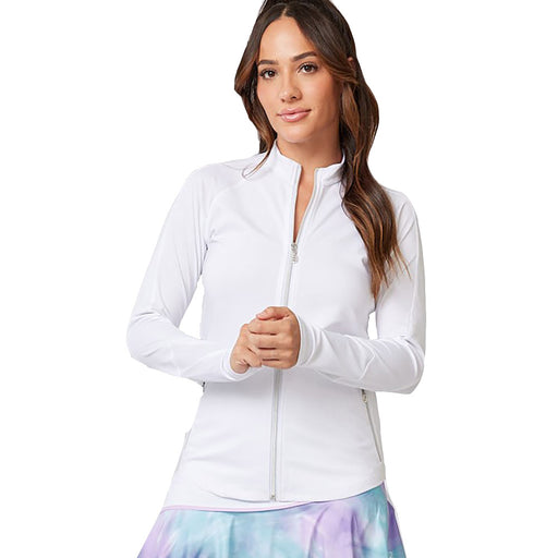 Sofibella Staples Womens Tennis Jacket - White/2X