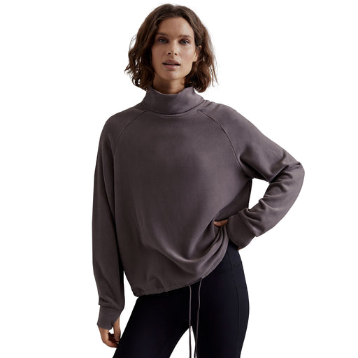 Varley Portland High Neck Midlayer Womens Pullover - Deep Charcoal/L