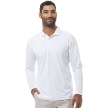 Load image into Gallery viewer, SanSoleil Soltek Ice Mens Long Sleeve Golf Polo - White/XL
 - 5