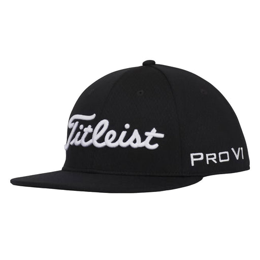 Titleist Tour Elite Flat Bill Mens Golf Hat - Black/White/One Size