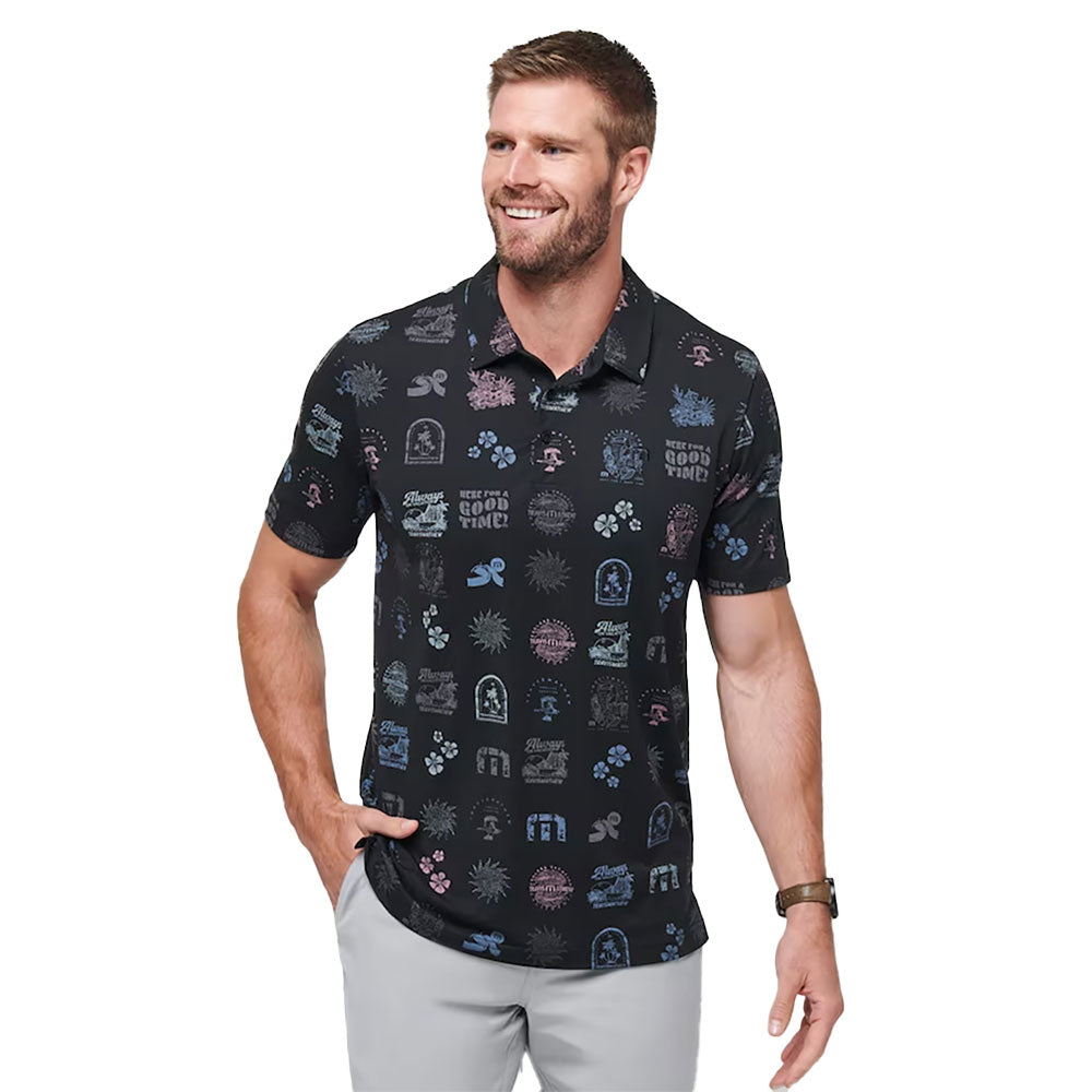 TravisMathew Tourist Season Mens Golf Polo - Black/XL