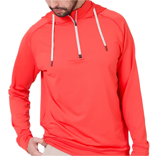 Swannies Vandyke Mens Quarterzip Golf Hoodie - Red/XL