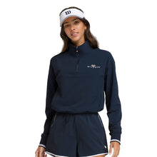 Load image into Gallery viewer, Wilson Davenport Woven Womens Tennis Pullover - Classic Navy/L
 - 3