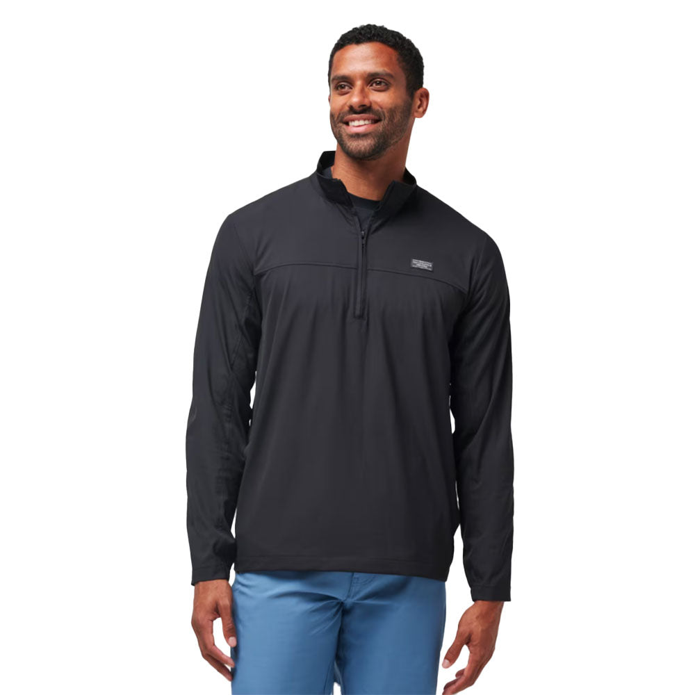 TravisMathew Wanderlust Mens Golf QZ Sweater - Black/XXL