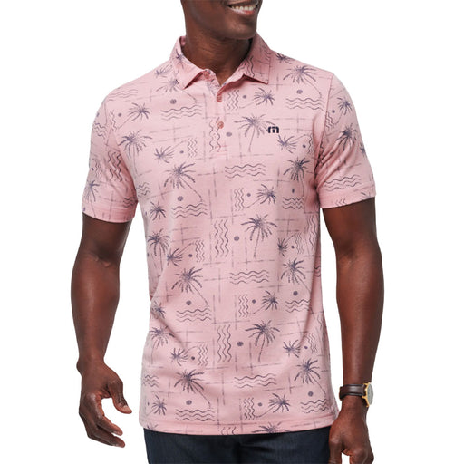 TravisMathew Coconut Palm Mens Golf Polo - Heater Blush/XL