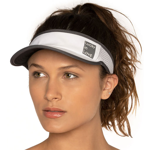 Lucky In Love Lucky Logo Womens Visor - WHITE 110/One Size