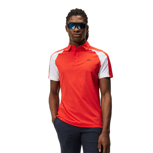 J. Lindeberg Nial Regular Fit Mens Golf Polo - FIERY RED G135/XL