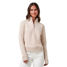 Load image into Gallery viewer, Travis Mathew Cloud Half Zip Womens Golf Pullover - Heather Natural/L
 - 9