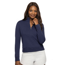 Load image into Gallery viewer, Travis Mathew Cloud Half Zip Womens Golf Pullover - Navy 4nav/L
 - 5