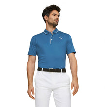 Load image into Gallery viewer, Puma MATTR Bridges Lake Blue Mens Golf Polo - LAKE BLUE 08/XL
 - 1