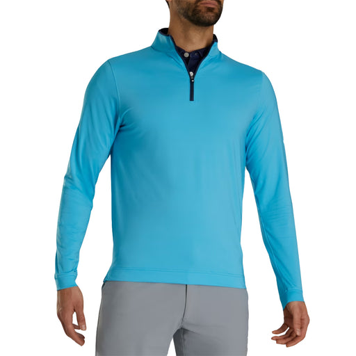 FootJoy Lightweight Solid Mid Mens Golf Quaterzip - Pool/XL