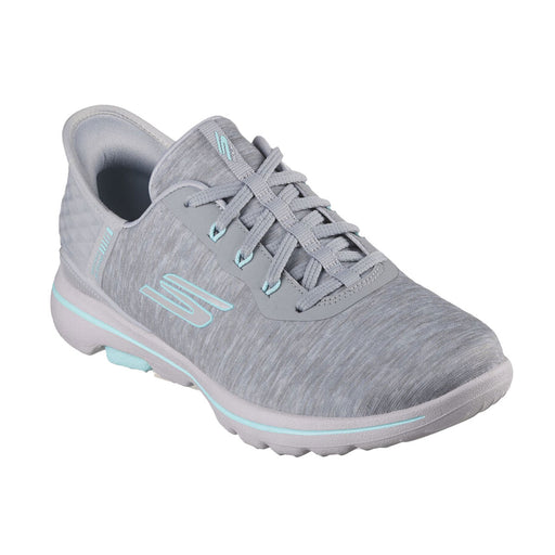 Skechers Go Walk 5 Slip 'In RF Womens Golf Shoes - Grey/Aqua/B Medium/10.0