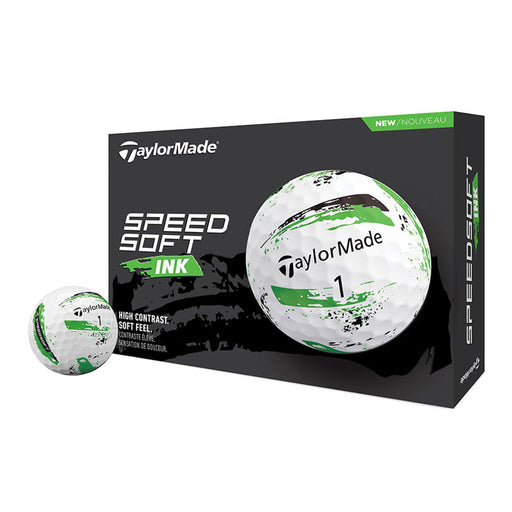 TaylorMade SpeedSoft Golf Balls - Dozen - Green Ink