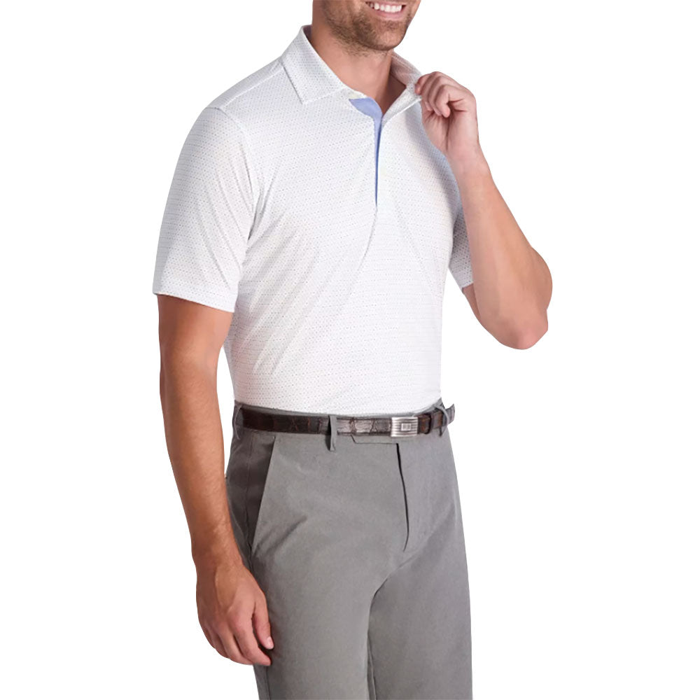 Fairway & Greene Mickey Print Mens Golf Polo - White/XXL