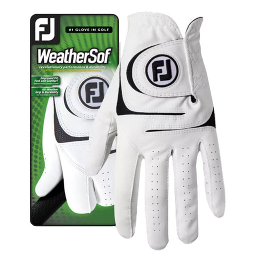 FootJoy WeatherSof White/Black Mens Golf Glove - Left Cadet/XL