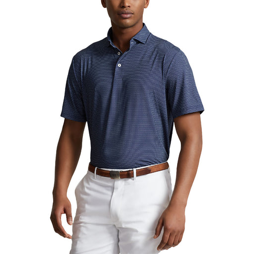 RLX Polo Golf Airflow Pin Dot Mens Golf Polo - Navy Pin Dot/XL