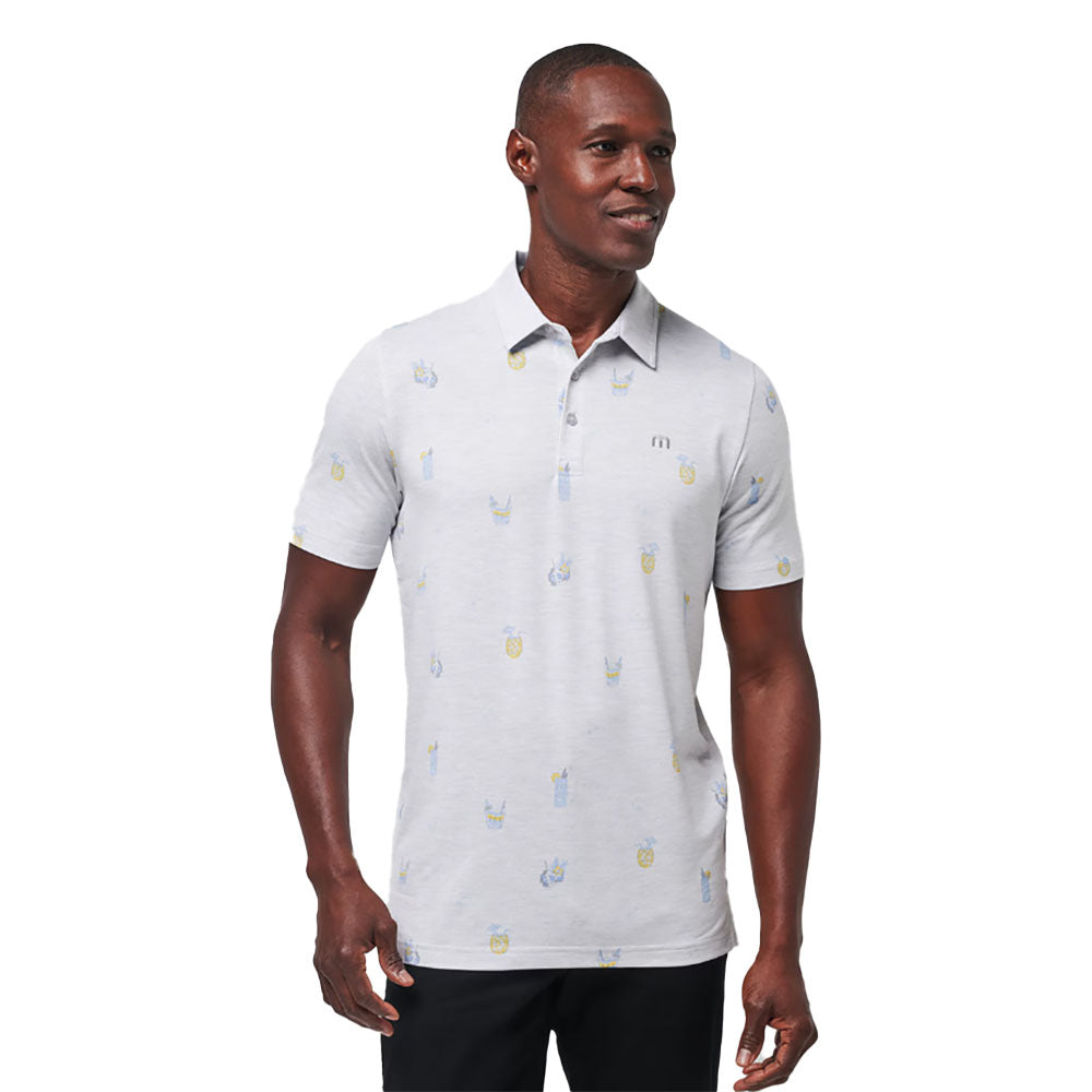 TravisMathew Call The Shots Mens Golf Polo - Hthr Light Grey/XL