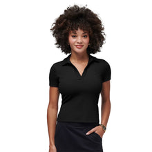 Load image into Gallery viewer, TravisMathew Moveknit SS V Womens Tennis Polo - Black/XL
 - 1