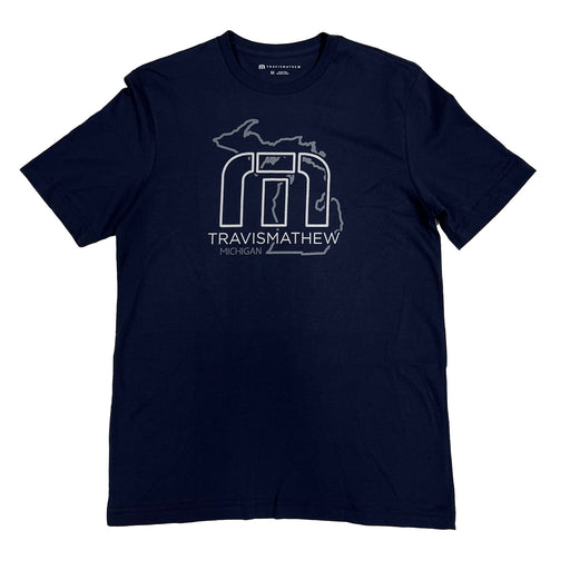 TravisMathew White Pine 2.0 Mens T-Shirt - Blue Nights/XXL