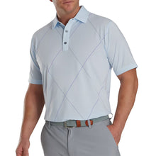 Load image into Gallery viewer, FootJoy Raker Lisle Print Mens Golf Polo - Mist/XL
 - 1