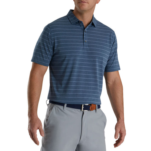 FootJoy AF Open Stripe Mens Golf Polo - Storm/River Roc/XXL