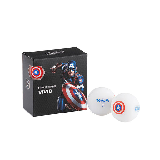 Volvik Marvel Hero 3.0 Golf Balls - 4 Pack - Captain America