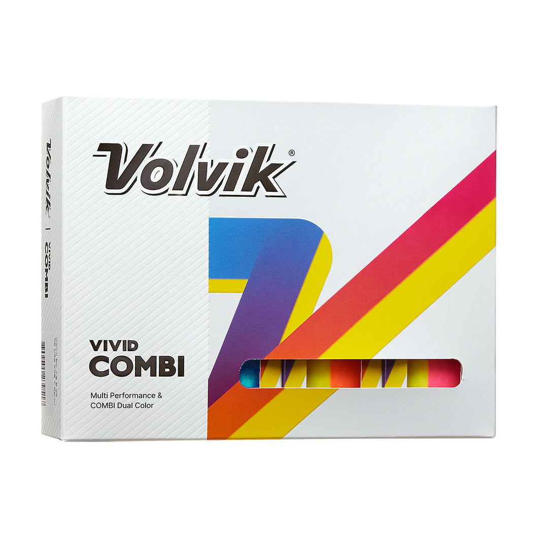 Volvik Vivid Combi Golf Balls - Dozen - Assorted