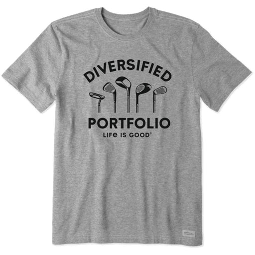 Life Is Good Diversified Portfolio Gy Mens T-Shirt - Heather Gray/XL