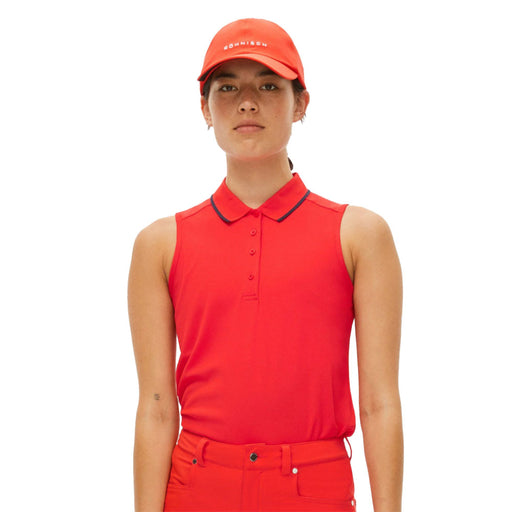 Rohnisch Miriam Sleeveless Womens Golf Polo - Flame Scarlet/L