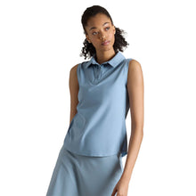 Load image into Gallery viewer, Rhone Course to Court Sleeveless Womens Golf Polo - Blue Mist/XL
 - 3