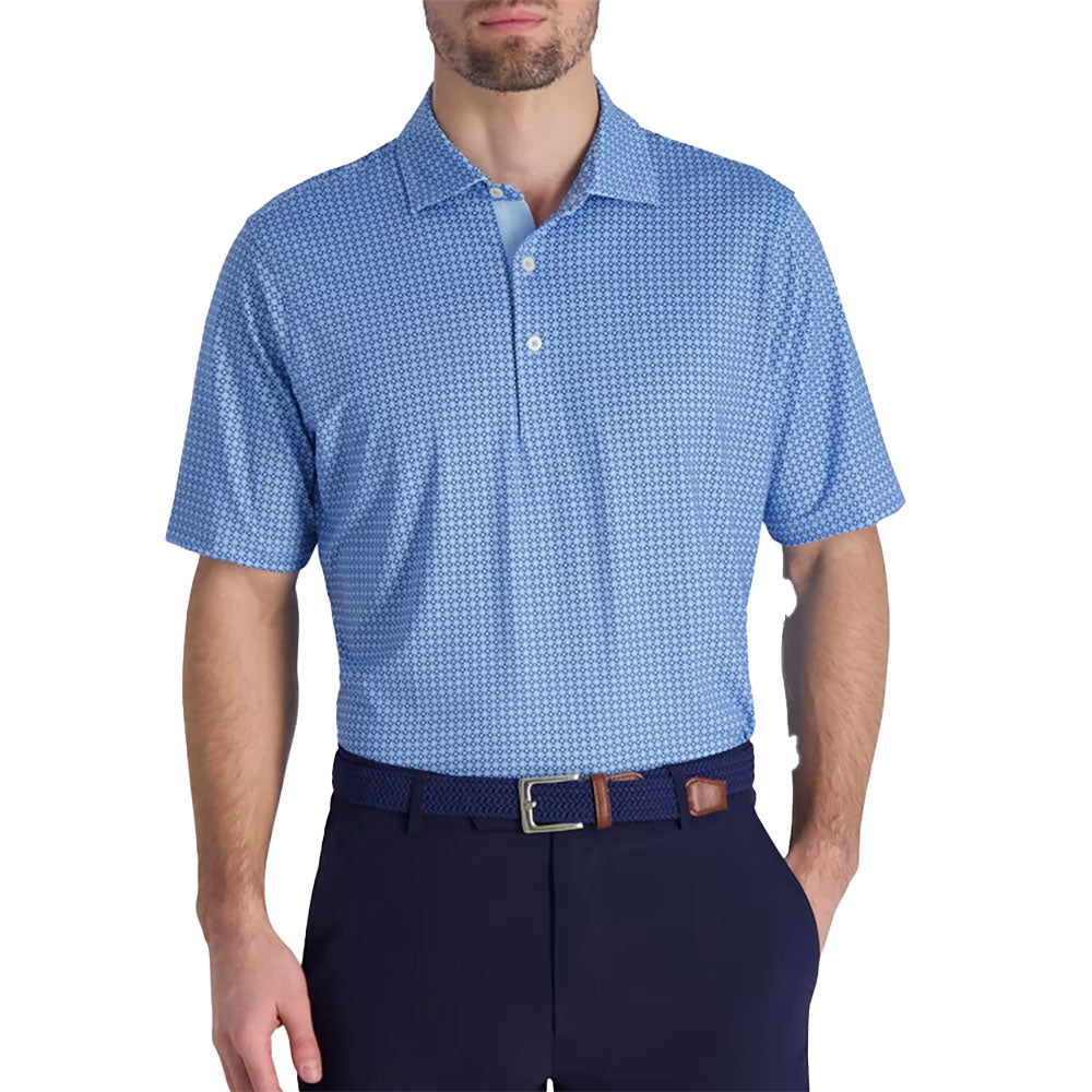 Fairway & Greene Bellinger Print Mens Golf Polo - Bluff/XL