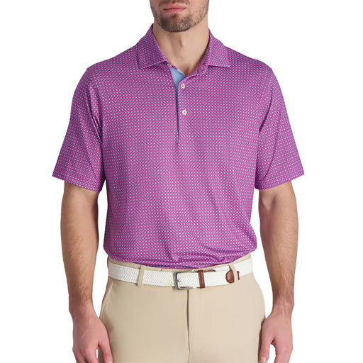 Fairway & Greene Bellinger Print Mens Golf Polo - Spa Pink/XXL