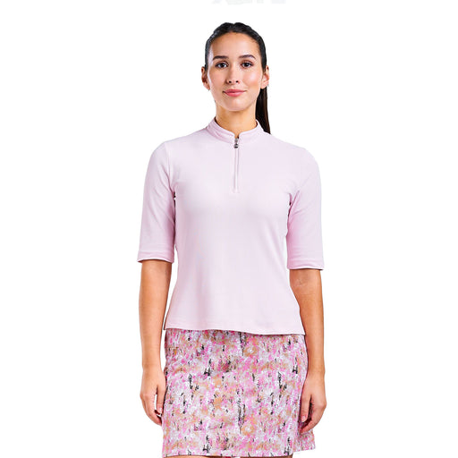 NVO Noa II Mock Womens Golf Polo - Pink Sugar/XL