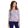 EP New York Spiral Paisley Long Sleeve Womens Golf Polo