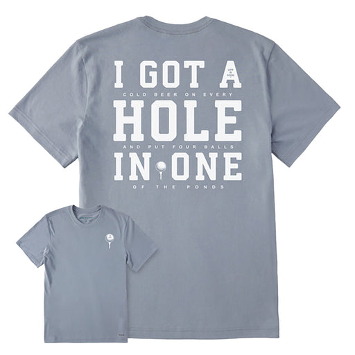 Life Is Good I Got A Hole In One Mens T-Shirt - Stone Blue/XXL