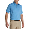 FootJoy Solid Lisle TF Heather Blue Mens Golf Polo